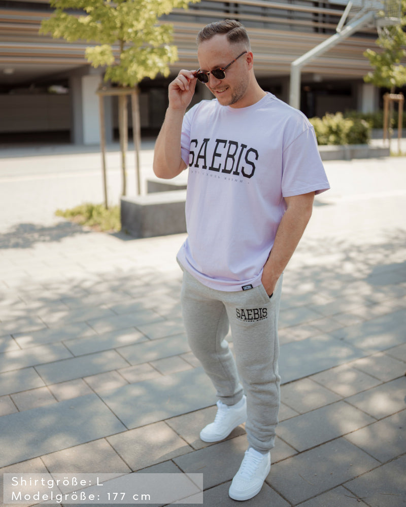 Lifestyle Herren Oversized T-Shirt violett by SAEBIS®