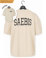 Lifestyle Herren Extra Oversized Premium T-Shirt cremefarben by SAEBIS®