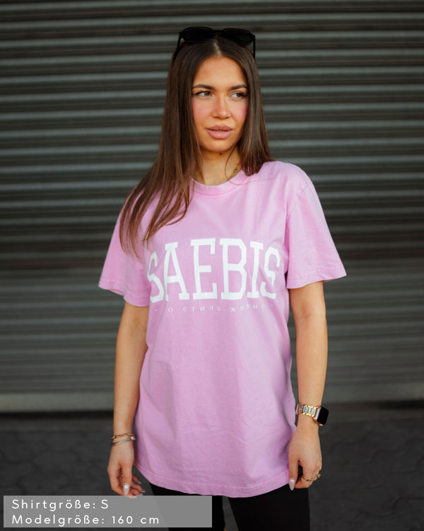 Lifestyle Damen Oversized T-Shirt washed pink by SAEBIS®