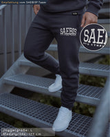 Lifestyle Herren Jogginghose anthrazit mit Stickerei by SAEBIS®