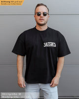 ЗАЕБИСЬ Herren Extra Oversized Premium T-Shirt schwarz by SAEBIS®
