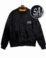 Lifestyle Herren Bomber Jacke gefüttert, mit Reißverschluss schwarz by SAEBIS®