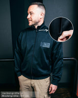 SAEBIS® Herren Trainingsjacke schwarz mit SAEBIS® Patch