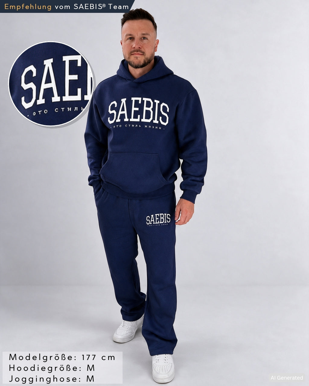 Lifestyle Herren Oversized Jogginganzug by SAEBIS®