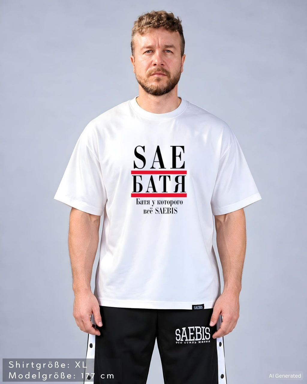 SAE-БАТЯ Herren T-Shirt by SAEBIS®