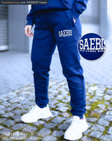 Lifestyle Damen Jogginghose navyblau mit Stickerei by SAEBIS®