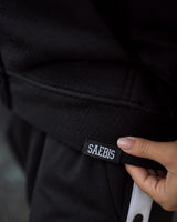 SAEBIS® 80er Damen Oversized Hoodie schwarz