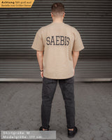 Lifestyle Herren Extra Oversized Premium T-Shirt karamellfarben by SAEBIS®