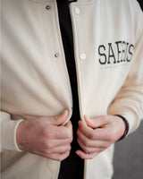 Lifestyle Herren College Jacke cremefarben by SAEBIS®