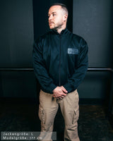 SAEBIS® Herren Trainingsjacke schwarz mit SAEBIS® Patch