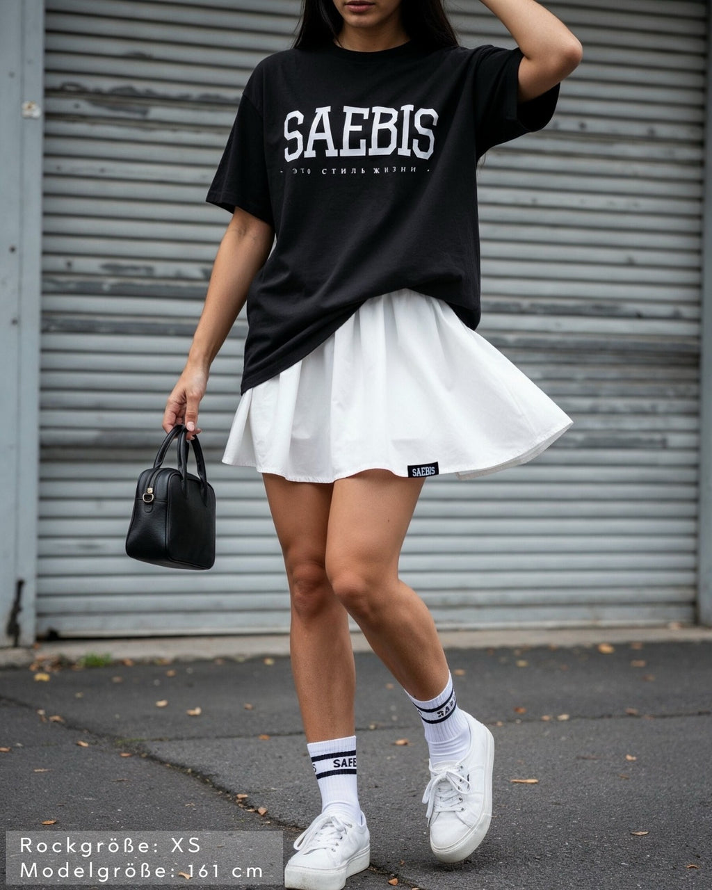 SAEBIS® Damen Rock mit weitem Bund