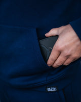 Lifestyle Herren Hoodie navyblau mit Stickerei by SAEBIS®