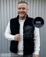Lifestyle Herren Teddy Weste mit Stehkragen by SAEBIS®