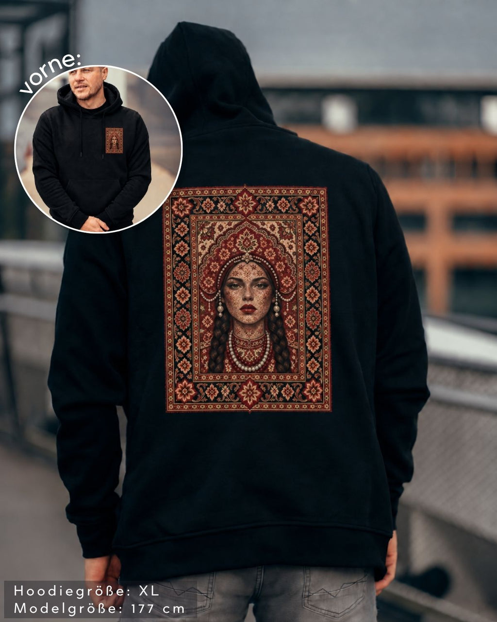 SLAVIC Herren Hoodie schwarz by SAEBIS®