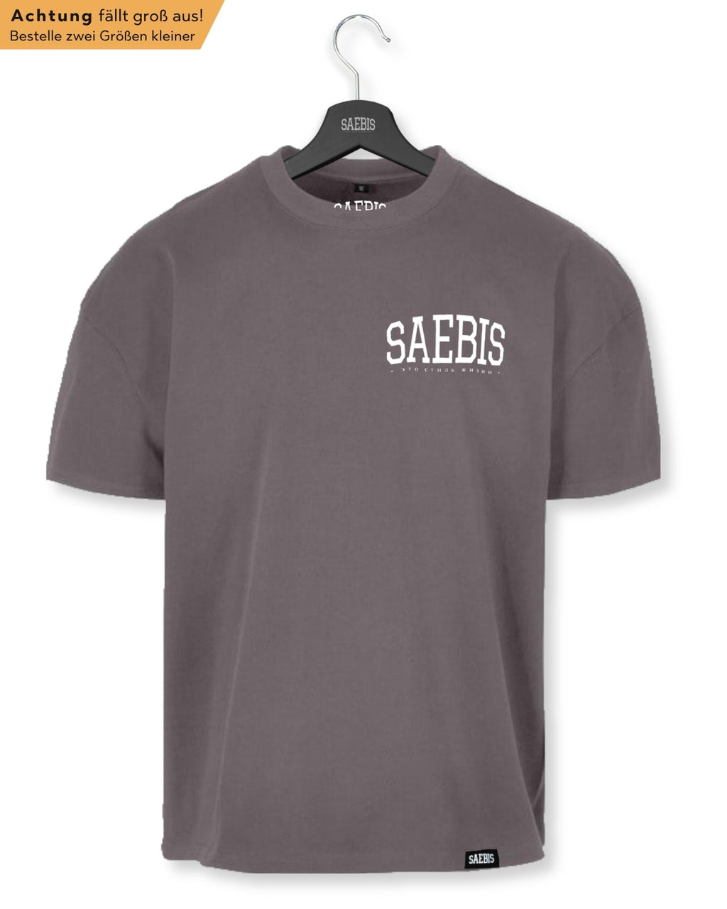 Lifestyle Herren Extra Oversized Premium T-Shirt anthrazit by SAEBIS®