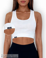 Lifestyle Damen Crop Top schwarz mit elastischen Band by SAEBIS®