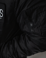Lifestyle Herren Bomber Jacke gefüttert, mit Reißverschluss schwarz by SAEBIS®