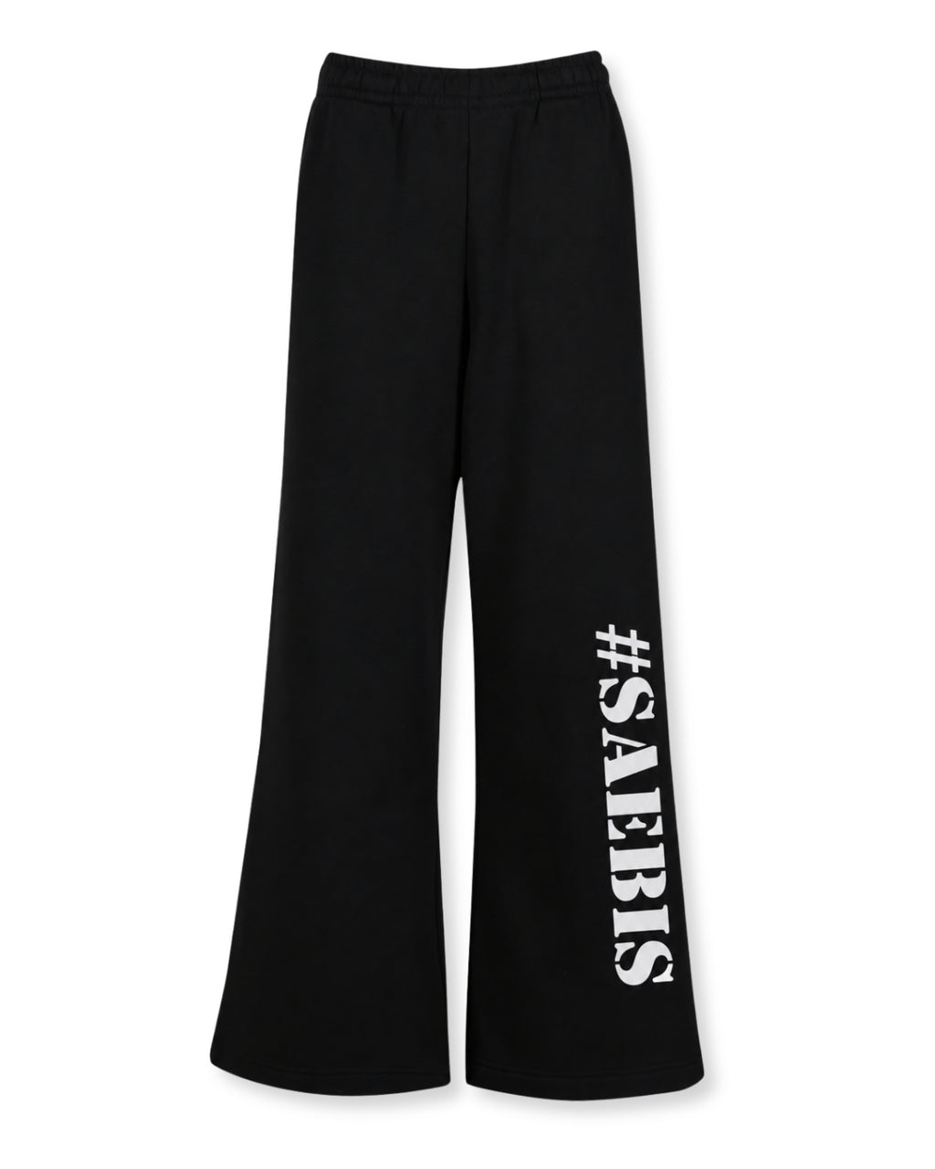 SAEBIS® Damen Jogginghose schwarz mit breitem Bein