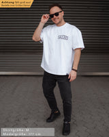 Lifestyle Herren Extra Oversized Premium T-Shirt weiß by SAEBIS®
