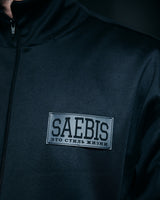 SAEBIS® Herren Trainingsjacke schwarz mit SAEBIS® Patch