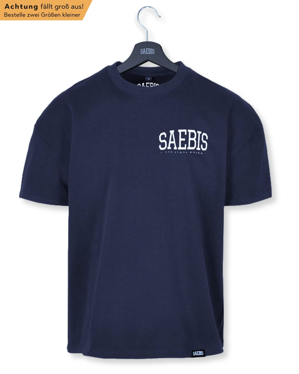 Lifestyle Herren Extra Oversized Premium T-Shirt navyblau by SAEBIS®