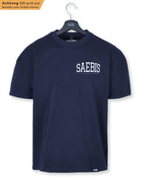 Lifestyle Damen Extra Oversized Premium T-Shirt navyblau by SAEBIS®