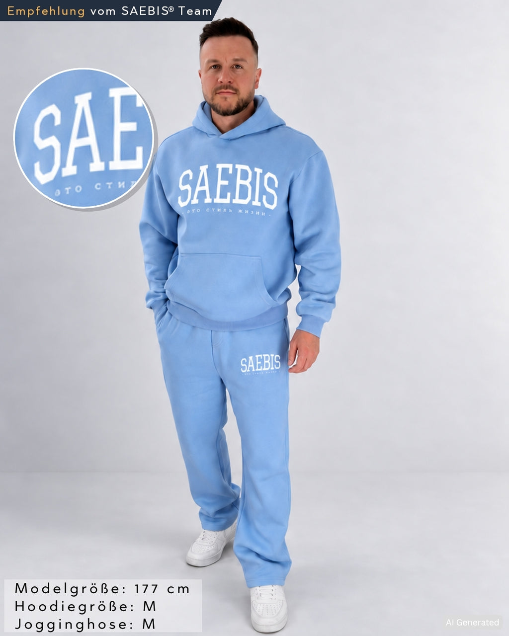 Lifestyle Herren Oversized Jogginganzug by SAEBIS®