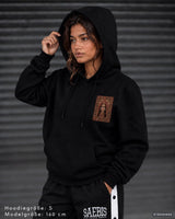 SLAVIC Damen Oversized Hoodie schwarz by SAEBIS®