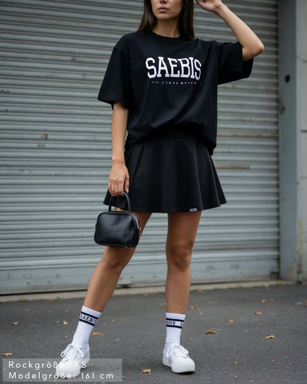 SAEBIS® Damen Rock mit weitem Bund