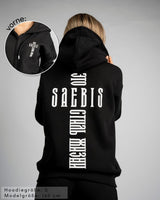 KREST Damen Oversized Zip Hoodie schwarz mit Reißverschluss by SAEBIS®
