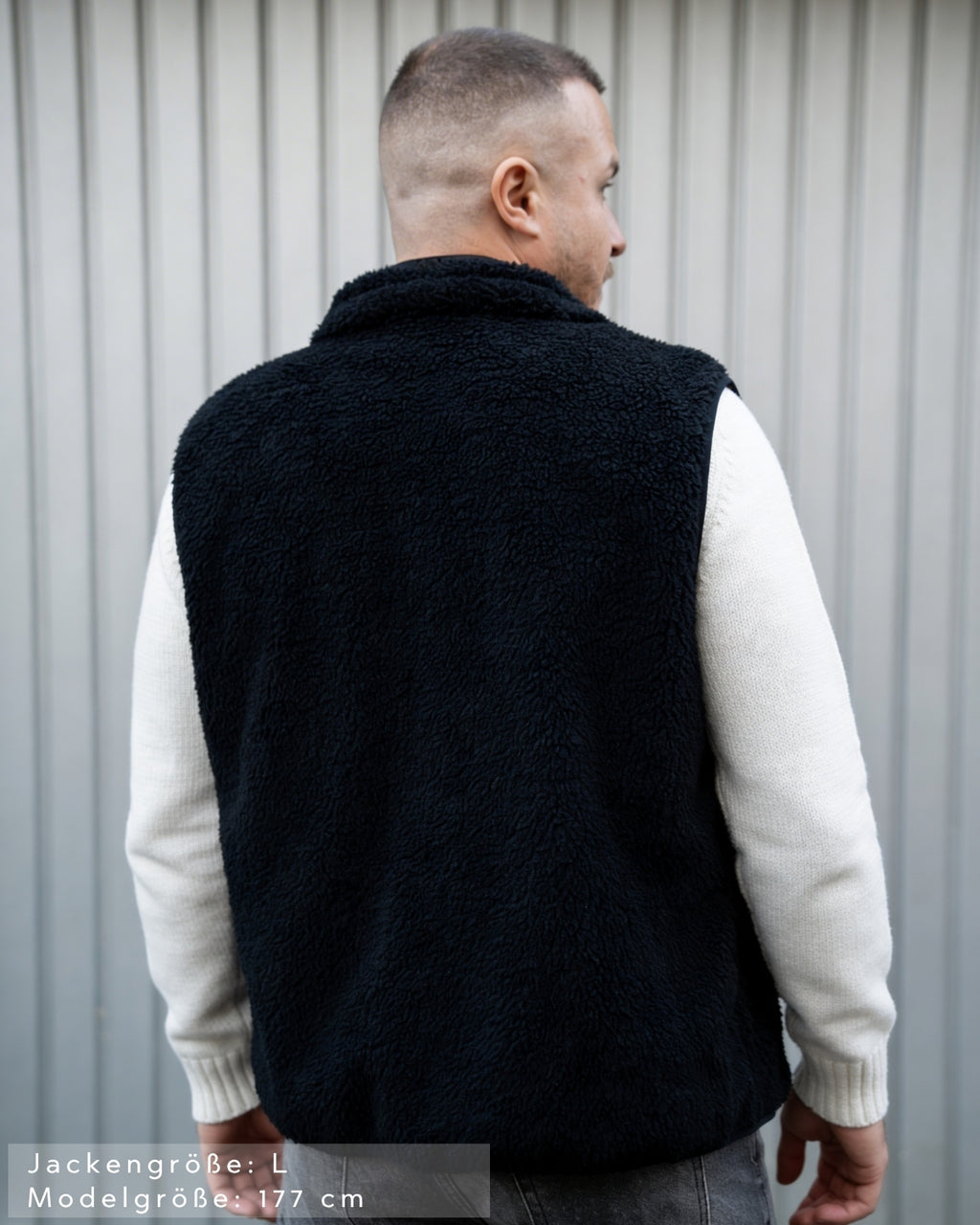 Lifestyle Herren Teddy Weste mit Stehkragen by SAEBIS®