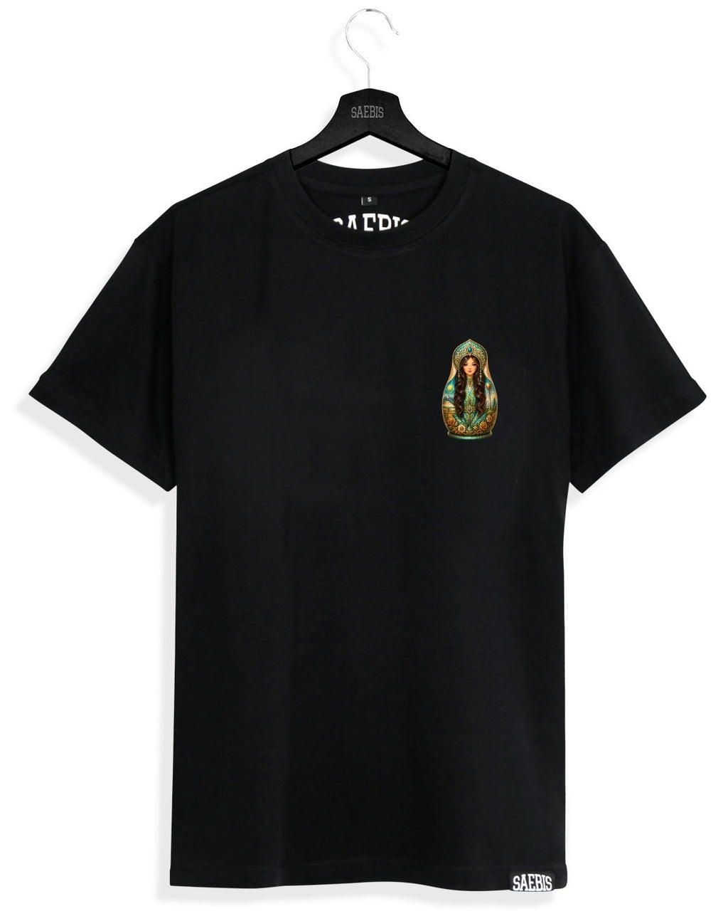 QASAQ GIRL BRUNETT - Damen Oversized T-Shirt schwarz by SAEBIS®