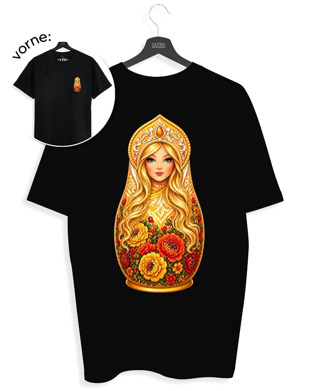 SLAVIC GIRL BLOND - Herren T-Shirt schwarz by SAEBIS®