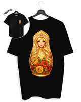 SLAVIC GIRL BLOND - Damen Oversized T-Shirt schwarz by SAEBIS®