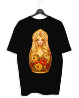 SLAVIC GIRL BLOND - Damen Oversized T-Shirt schwarz by SAEBIS®