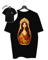 SLAVIC GIRL BRUNETT - Damen Oversized T-Shirt schwarz by SAEBIS®