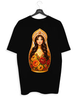 SLAVIC GIRL BRUNETT - Herren T-Shirt schwarz by SAEBIS®