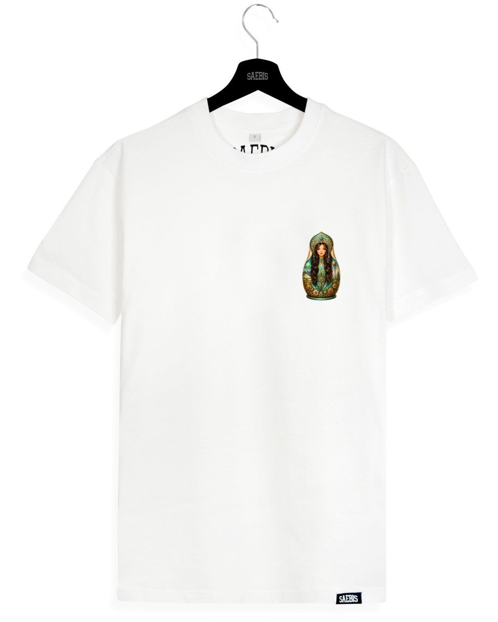 QASAQ GIRL BRUNETT - Damen Oversized T-Shirt weiß by SAEBIS®