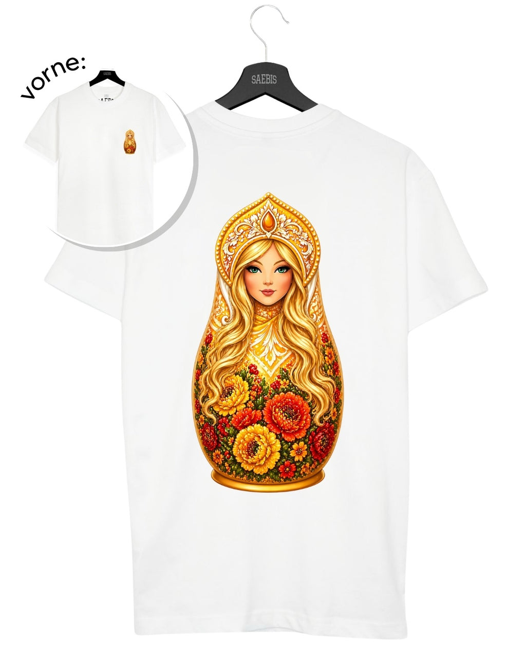 SLAVIC GIRL BLOND - Damen Oversized T-Shirt weiß by SAEBIS®