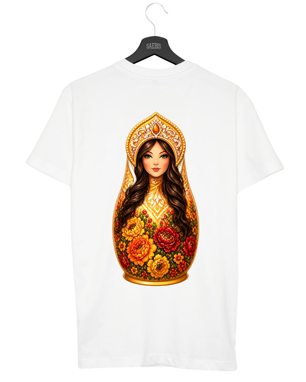 SLAVIC GIRL BRUNETT - Damen Oversized T-Shirt weiß by SAEBIS®