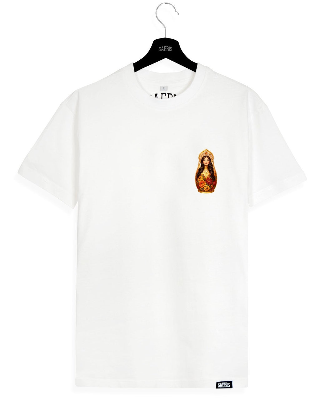 SLAVIC GIRL BRUNETT - Damen Oversized T-Shirt weiß by SAEBIS®
