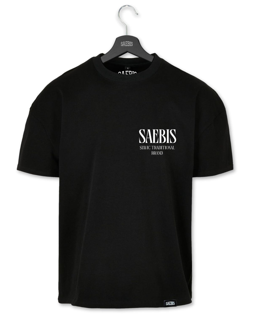 SAEBIS® Slavic Brand Herren Extra Oversized Premium T-Shirt schwarz