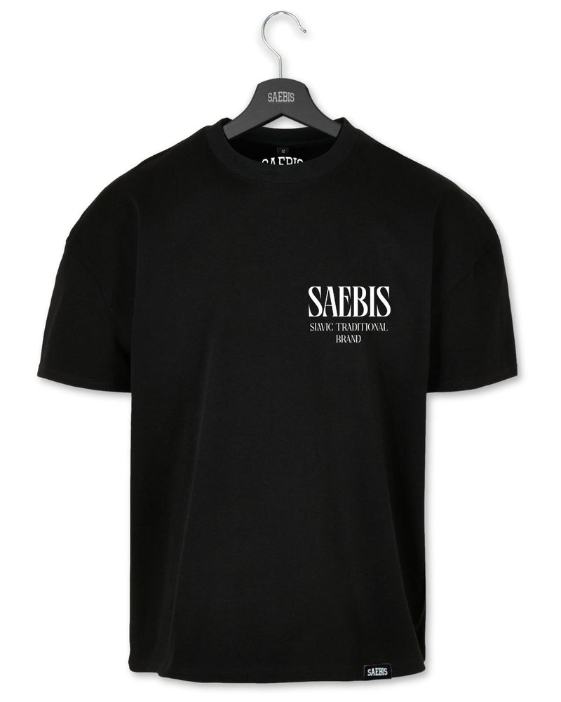 SAEBIS® Slavic Brand Herren Extra Oversized Premium T-Shirt schwarz