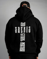 KREST Herren Zip Hoodie schwarz mit Reißverschluss by SAEBIS®