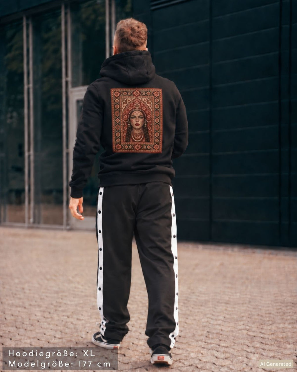 SLAVIC Herren Zip Hoodie mit Reißverschluss schwarz by SAEBIS®