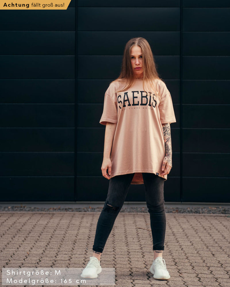 Lifestyle Damen T-Shirt Kleid sandfarben by SAEBIS®