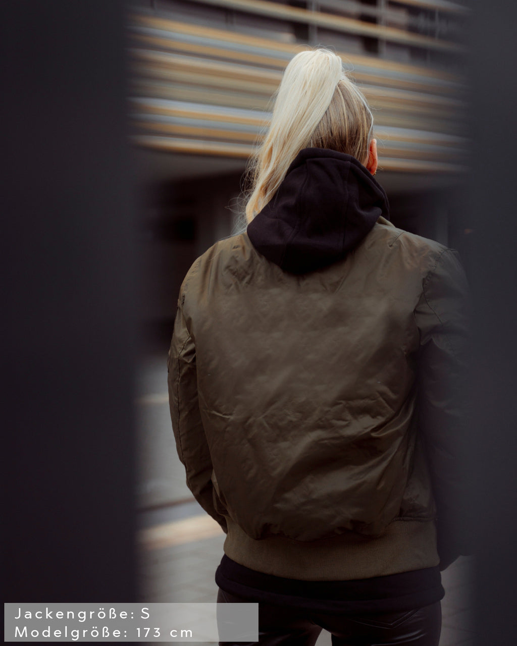 Lifestyle Damen Oversized Bomberjacke gefüttert, mit