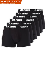 Herren Boxershorts aus Baumwolle schwarz by SAEBIS®