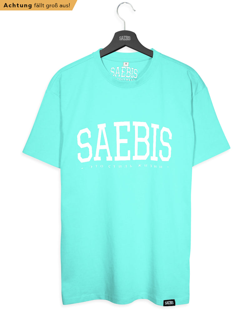 Lifestyle Herren Oversized T-Shirt eisblau by SAEBIS®
