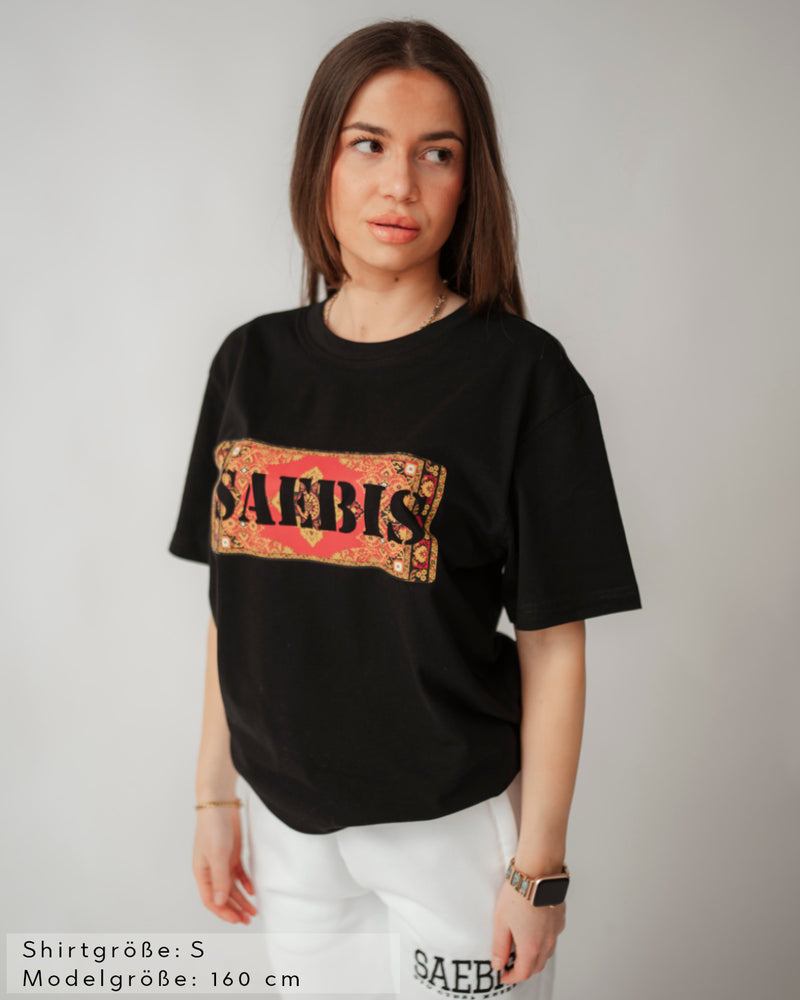 Kовер Damen Oversized T-Shirt schwarz by SAEBIS®